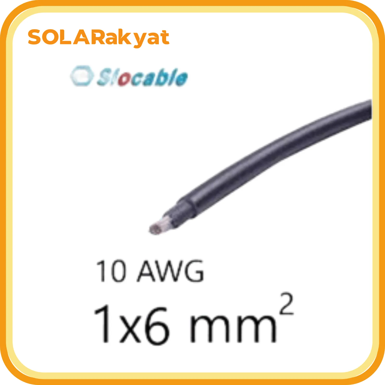 Kabel Solar PV 1x6mm² (per meter)-SLOCABLE